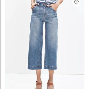 Wide-Leg Crop Jeans in Birdie Wash